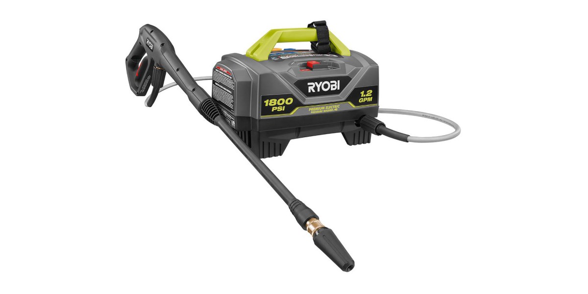 Tackle outdoor cleanup with the RYOBI 1800 Electric Pressure Washer for $99