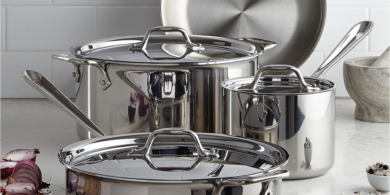 Upgrade to a 7piece AllClad cookware set with lifetime warranty at