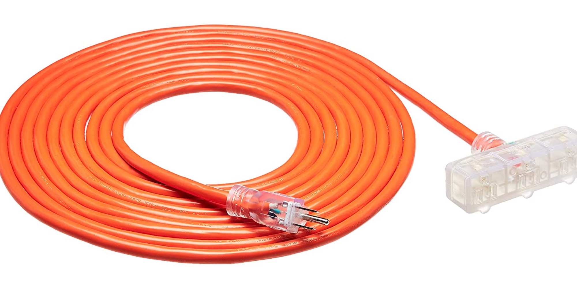 Amazon's 25Ft. Extension Cord has three illuminated outlets 24.50