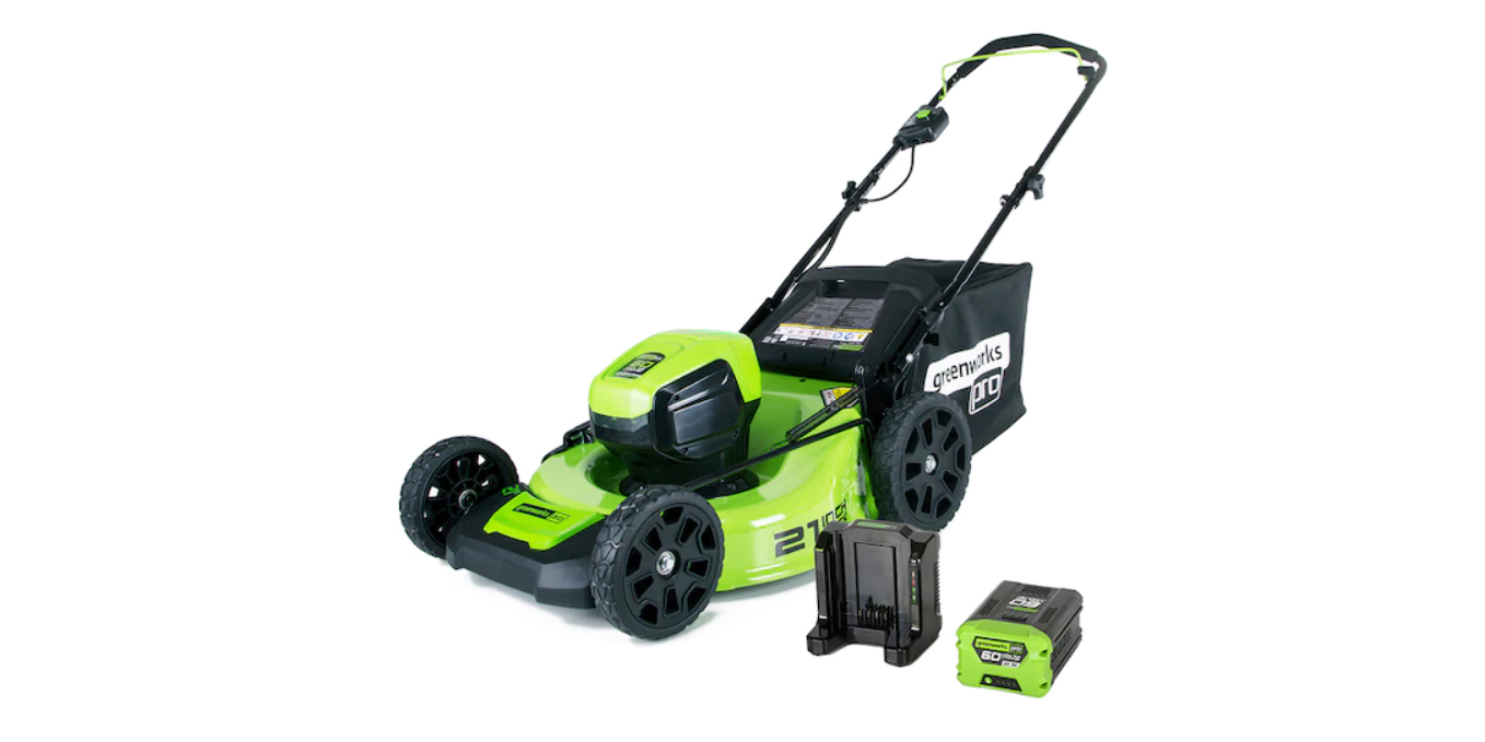 Upgrade to the Greenworks Pro 60V electric lawn mower at $259 (Reg. $350+)