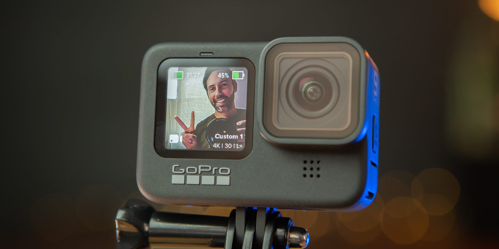 Front facing screen on the GoPro Hero9 Black