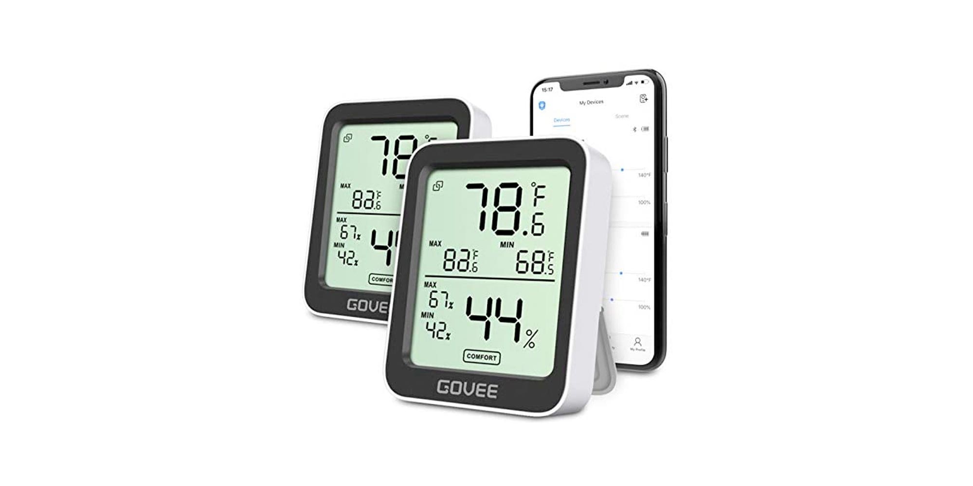 Govee Temperature Humidity Monitor 2-Pack, Indoor Room Thermometer