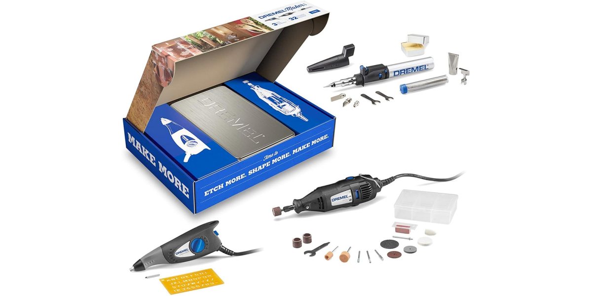 Dremel's craft + hobby maker kit includes a rotary tool, engraver, and