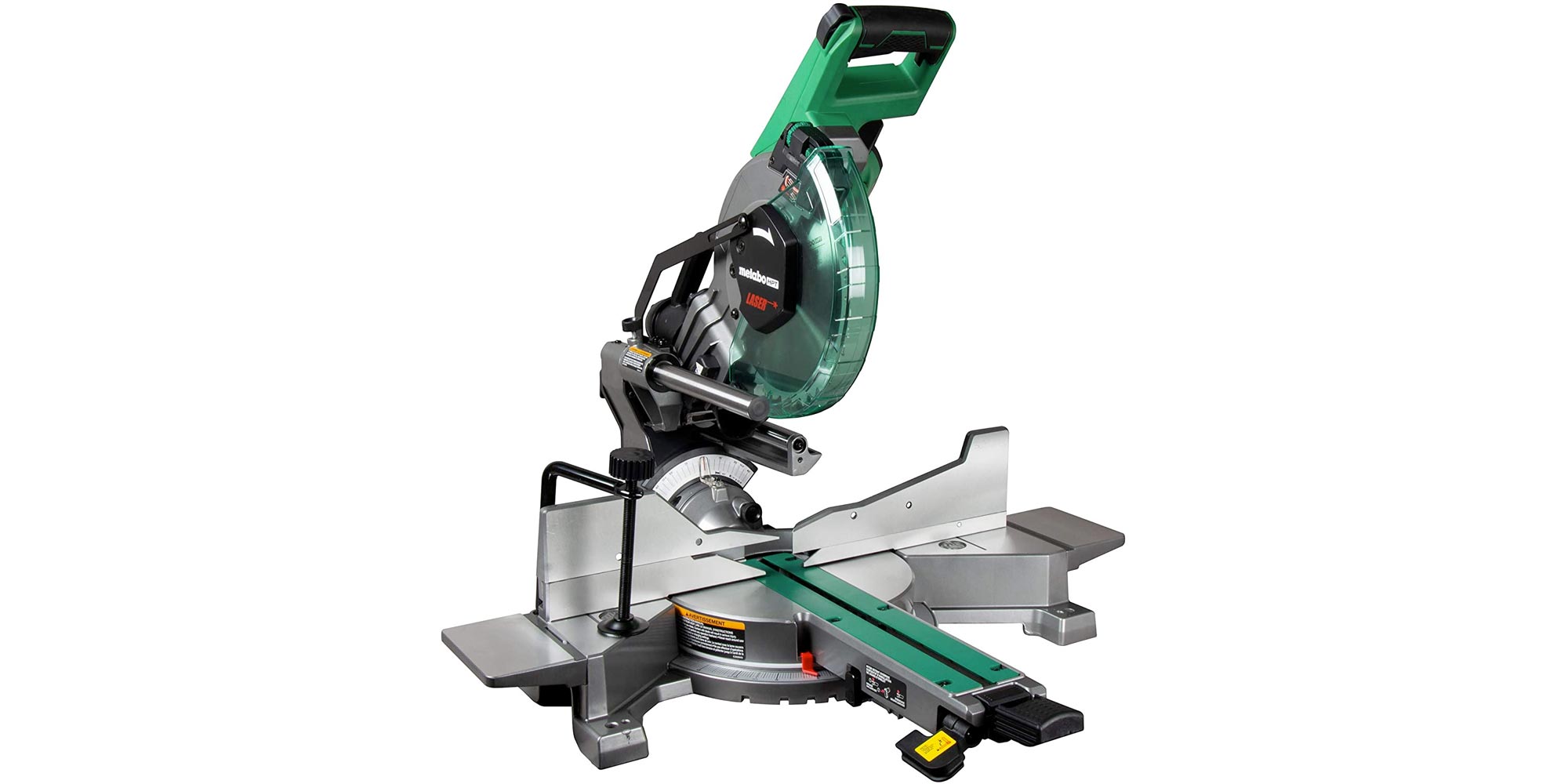 Metabo HPT's 10inch sliding miter saw has a 12.5inch cut capacity at