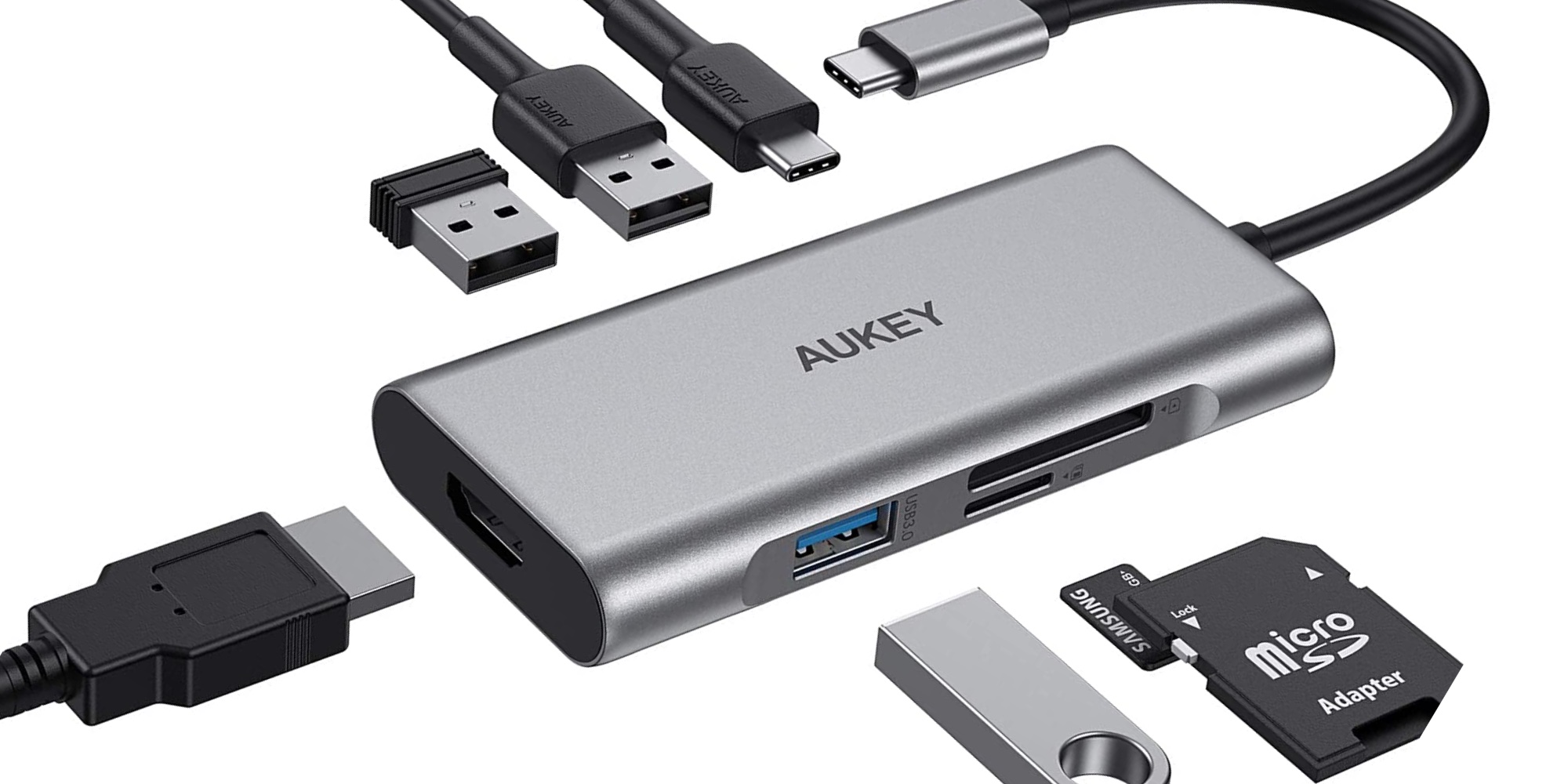 Clancy Talje Ærlighed Aukey's USB-C hub adds 7 ports to your Mac or Chromebook for $18 (Save 25%)