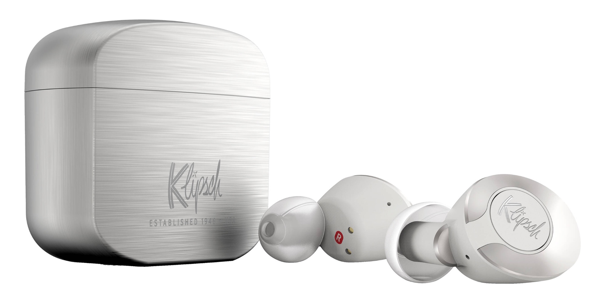 Klipsch's originally 200 T5 II Wireless Earbuds with metal charging
