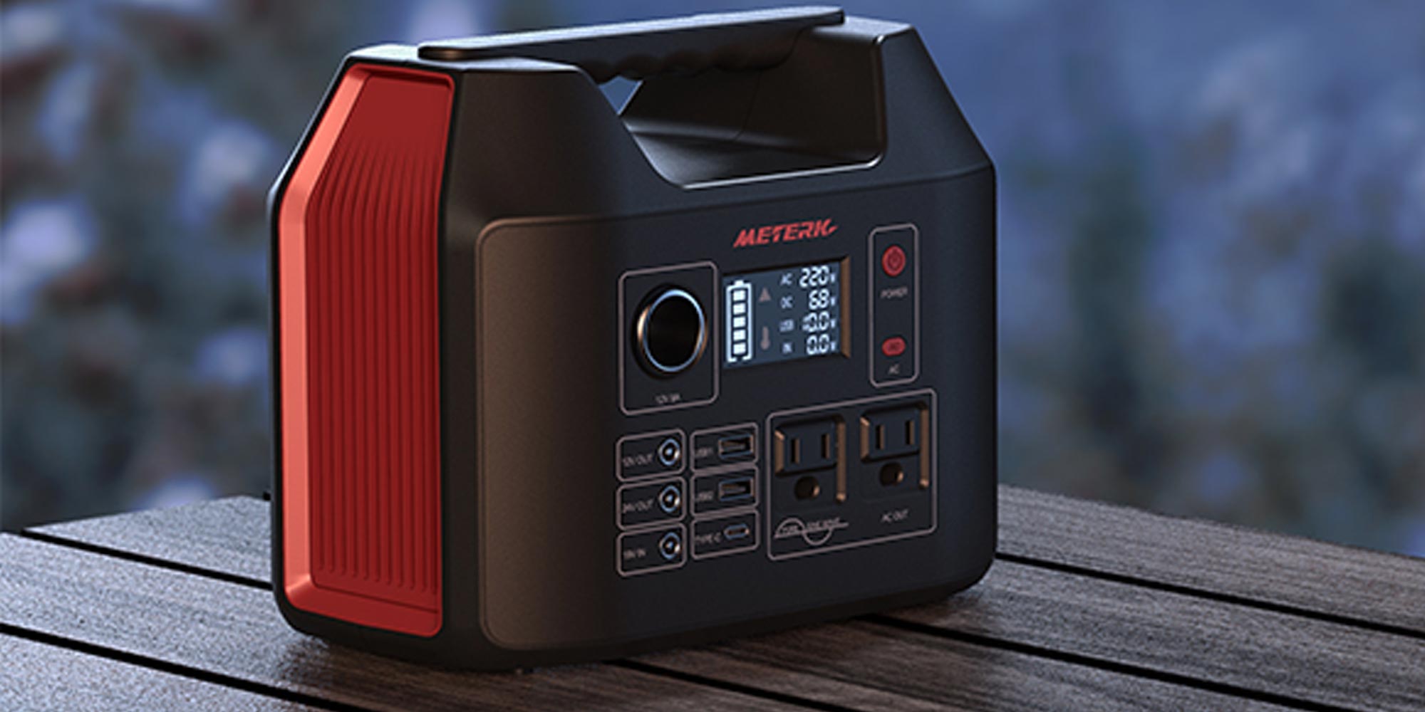 This portable power station offers 18W USB-C, multiple AC plugs, + more