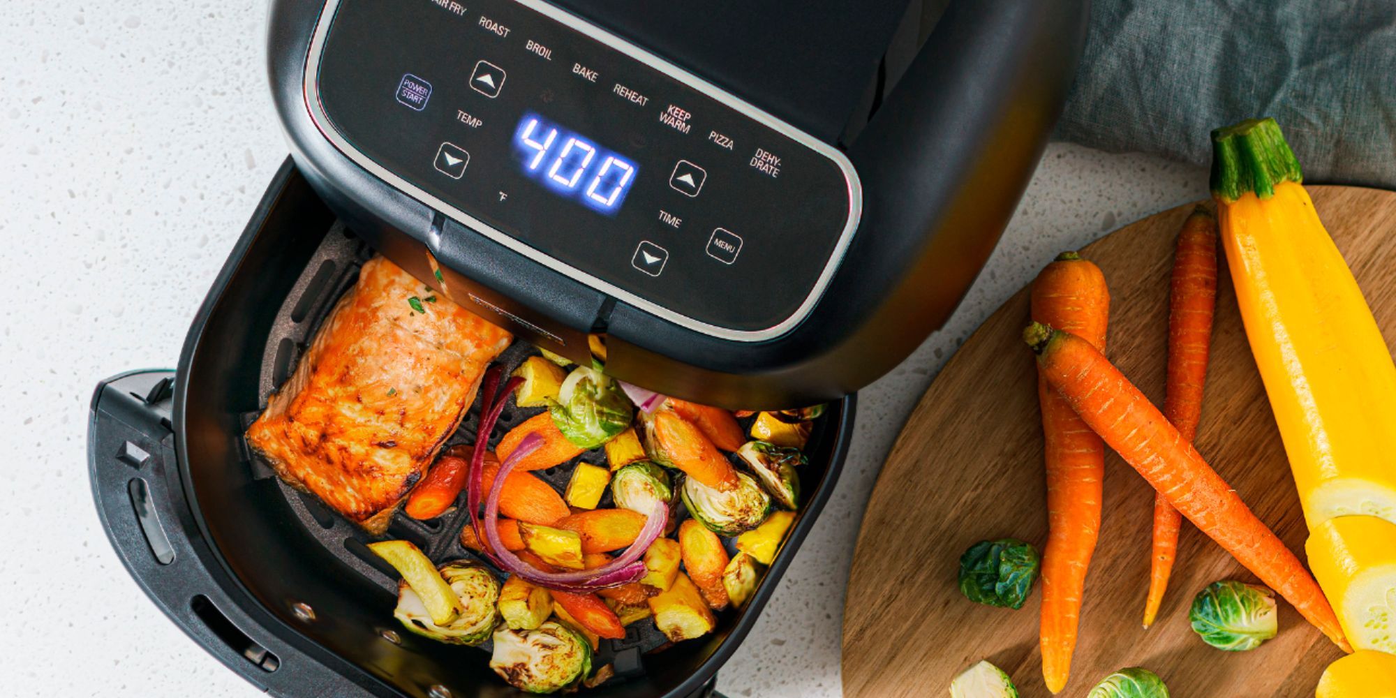 Add a dedicated 4qt. touchscreen air fryer to your arsenal for 40