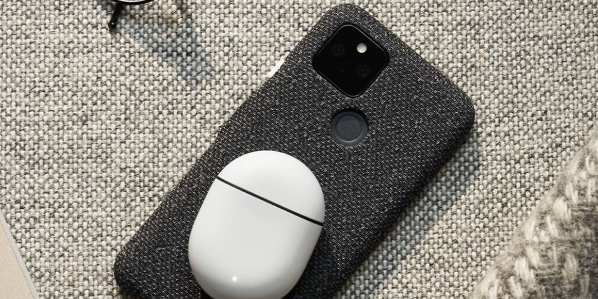 google pixel 5 fabric case black