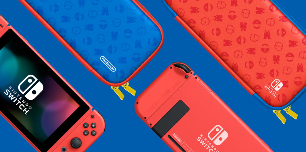 Mario Red and Blue Edition console