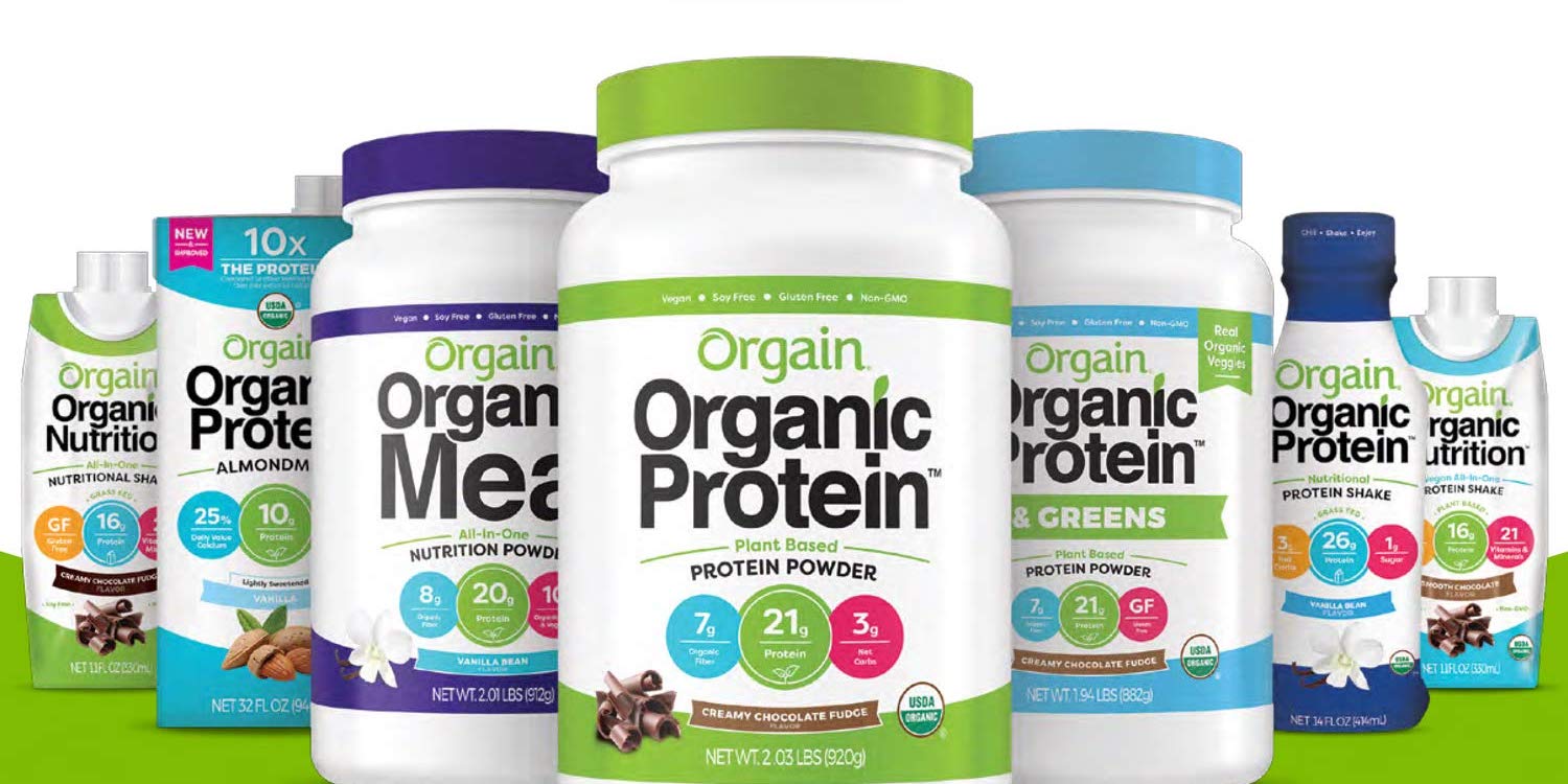 Load up on organic Orgain protein powder at 35 off 2lbs. 19.50, plus more from 14.50