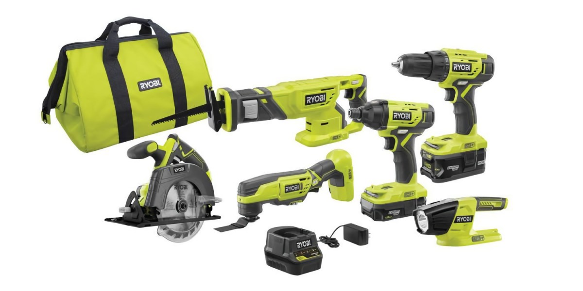 RYOBI 6-tool Combo Kit includes multiple drills, saws, more for $199 ...