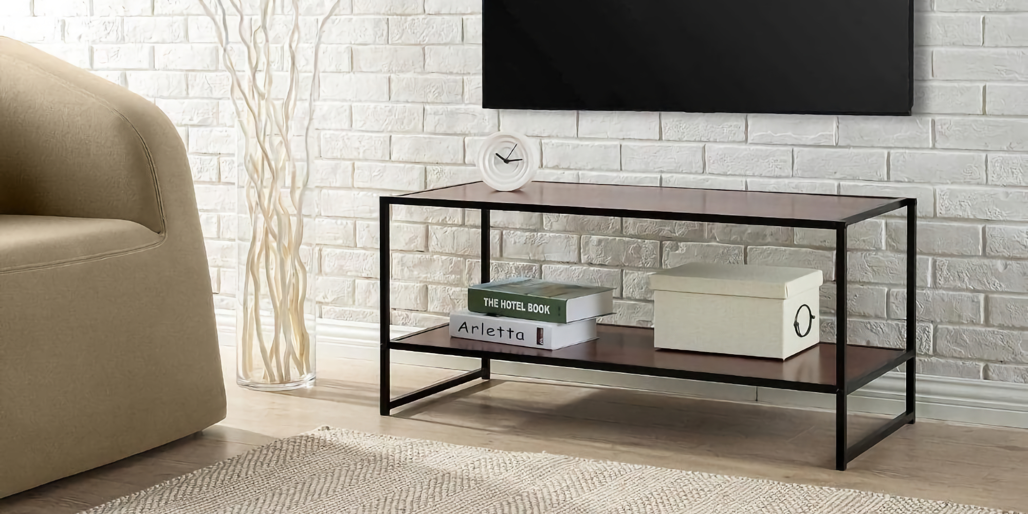 Streamline your living room with Zinus' Modern Studio TV Stand ...