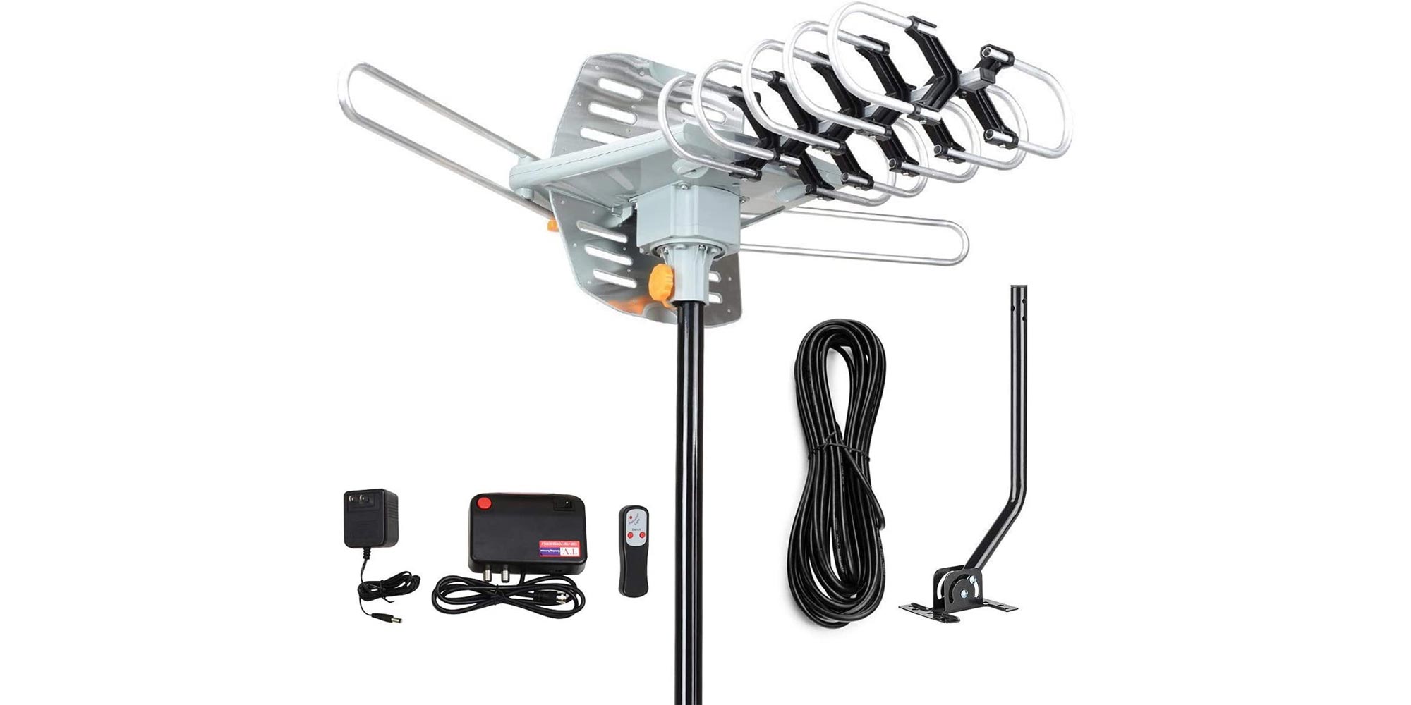 This outdoor OTA antenna supports two TVs, 4K, and reaches 150miles at