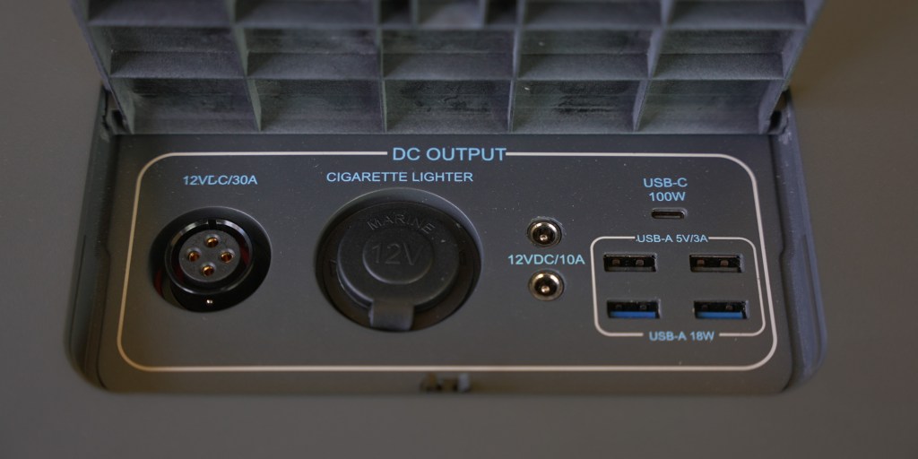 DC output options on the Bluetti EP500