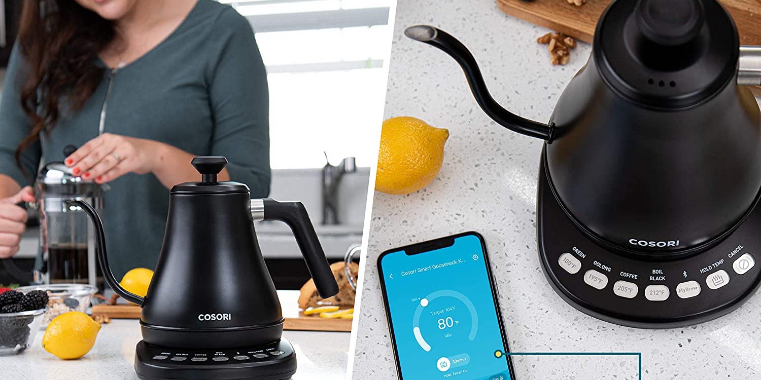 COSORI's Gooseneck Bluetooth Kettle with smartphone control hits  low  at $64.50