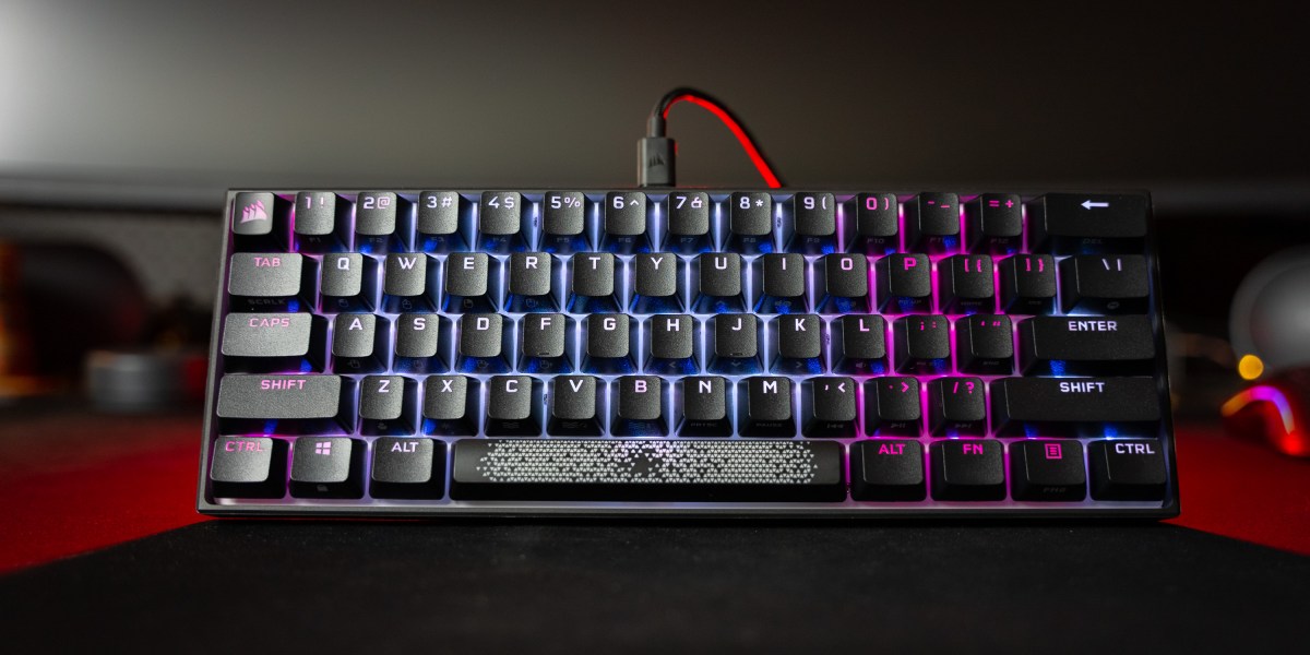 CORSAIR K65 RGB MINI 60% Mechanical Gaming Keyboard, Backlit RGB LED,  CHERRY MX Red, Black