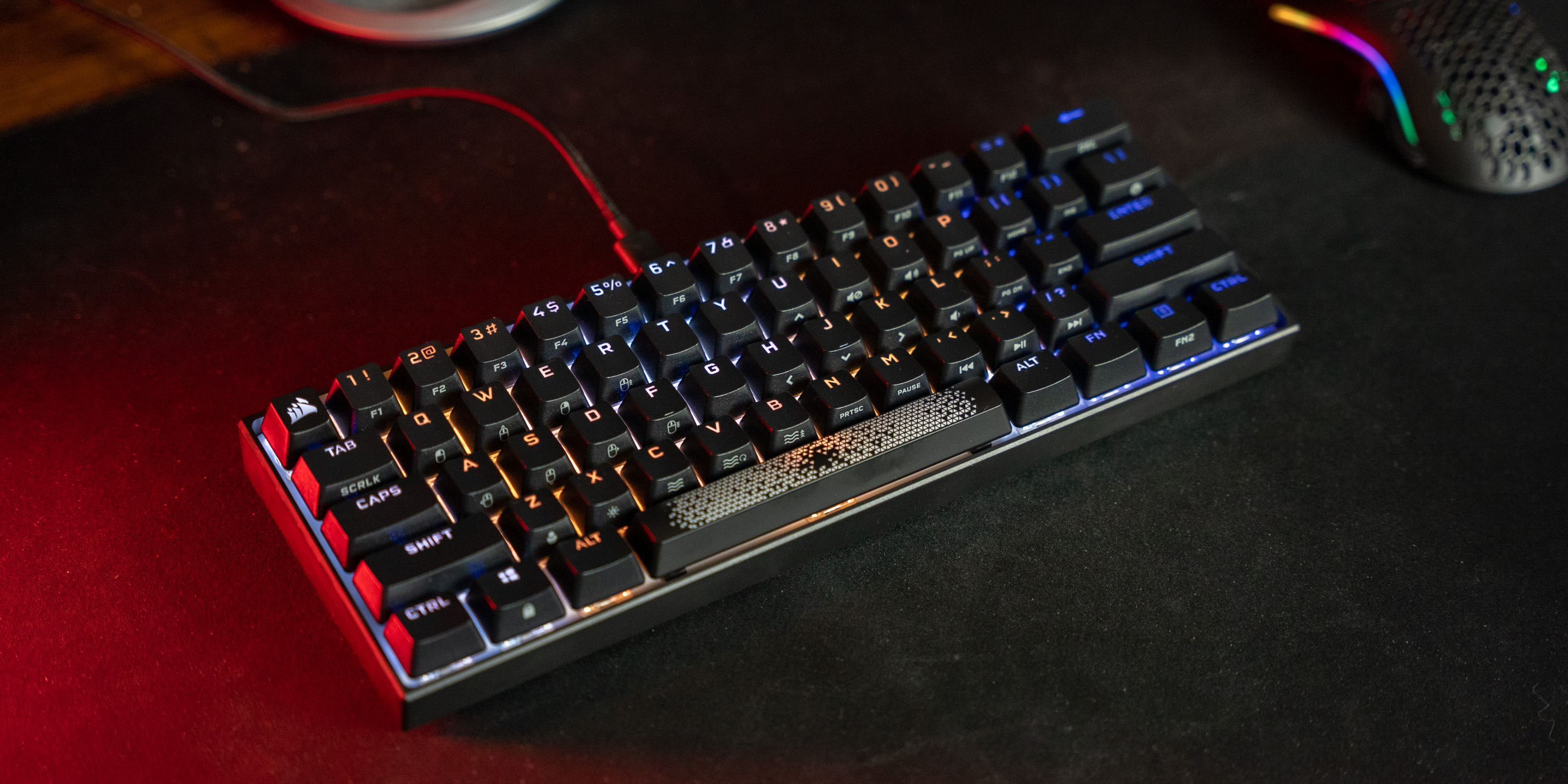 CORSAIR's K65 Mini RGB 60% mechanical keyboard with Cherry