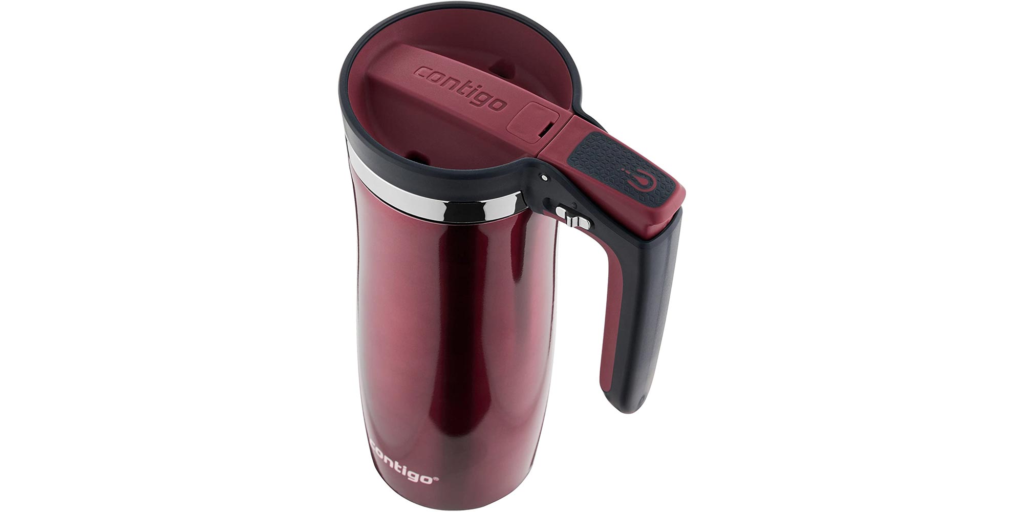 Contigo's AUTOSEAL handled mug keeps drinks warm for five hours or cool for  15 at $17.50