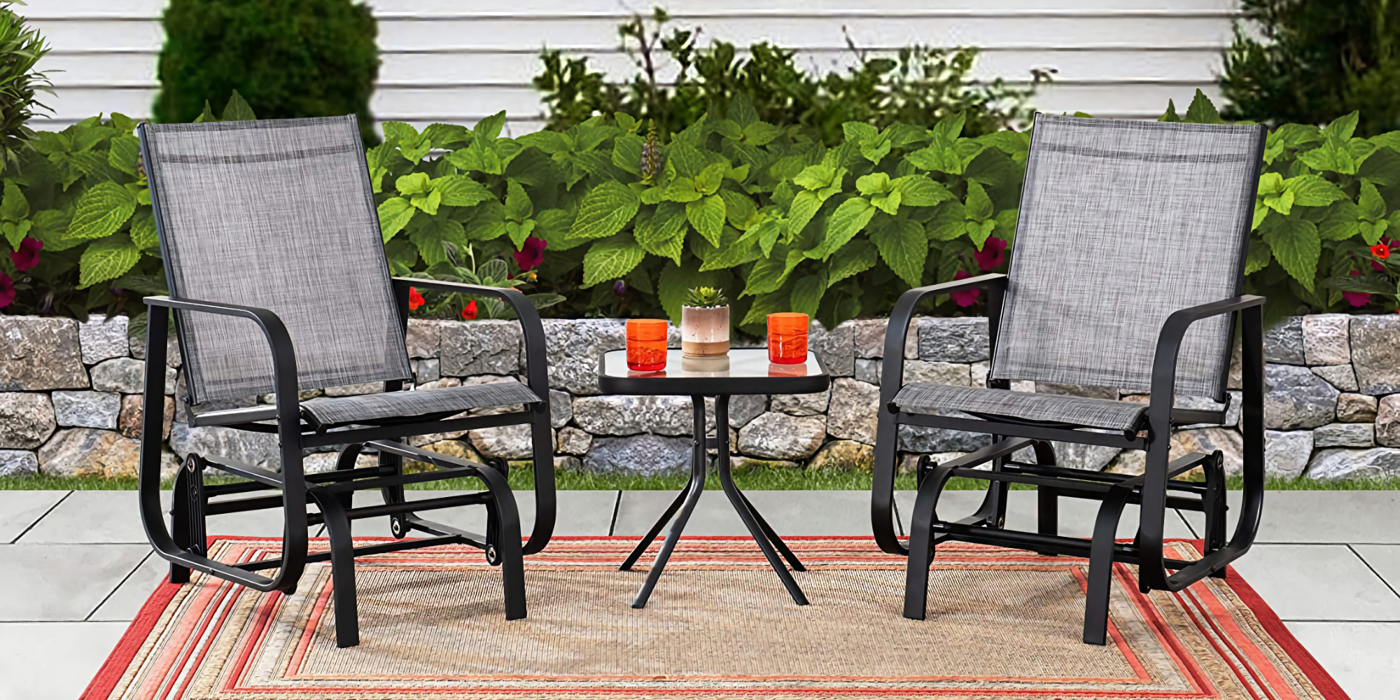 patio furniture glider set