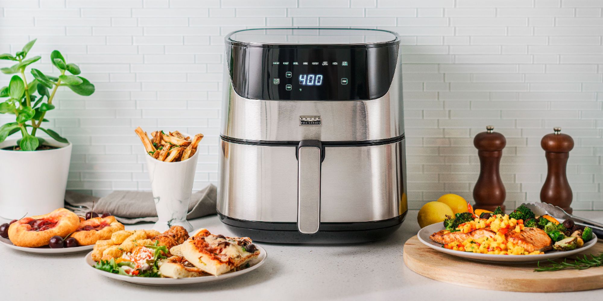 Bella 6qt. steel touchscreen air fryer now 50 (Today only, Reg. 110
