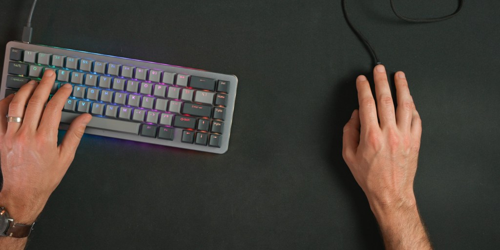 The Corsair Sabre RGB Pro is lightweight and makes large mouse movements easy.