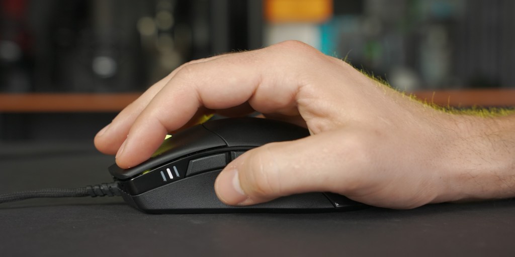 The mouse has a comfortable ergonomic feel.