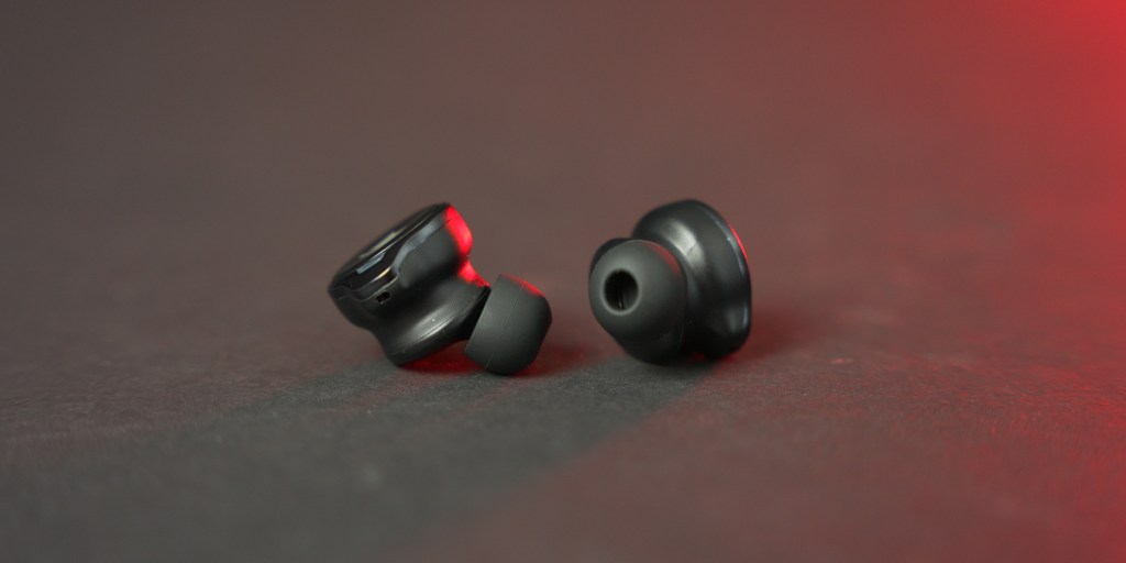 Large overall design of the Monolith M-TWE earbuds