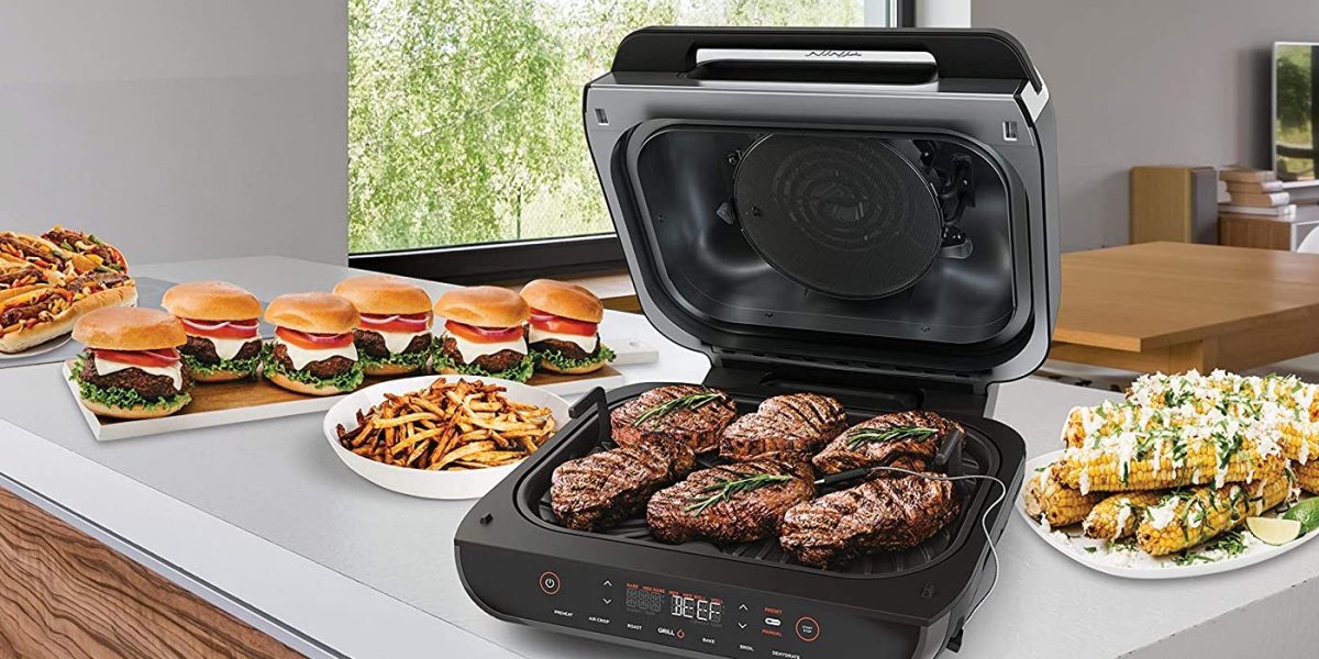 Bring a Ninja Foodi Smart 6-in-1 Grill and Air Fryer indoors this