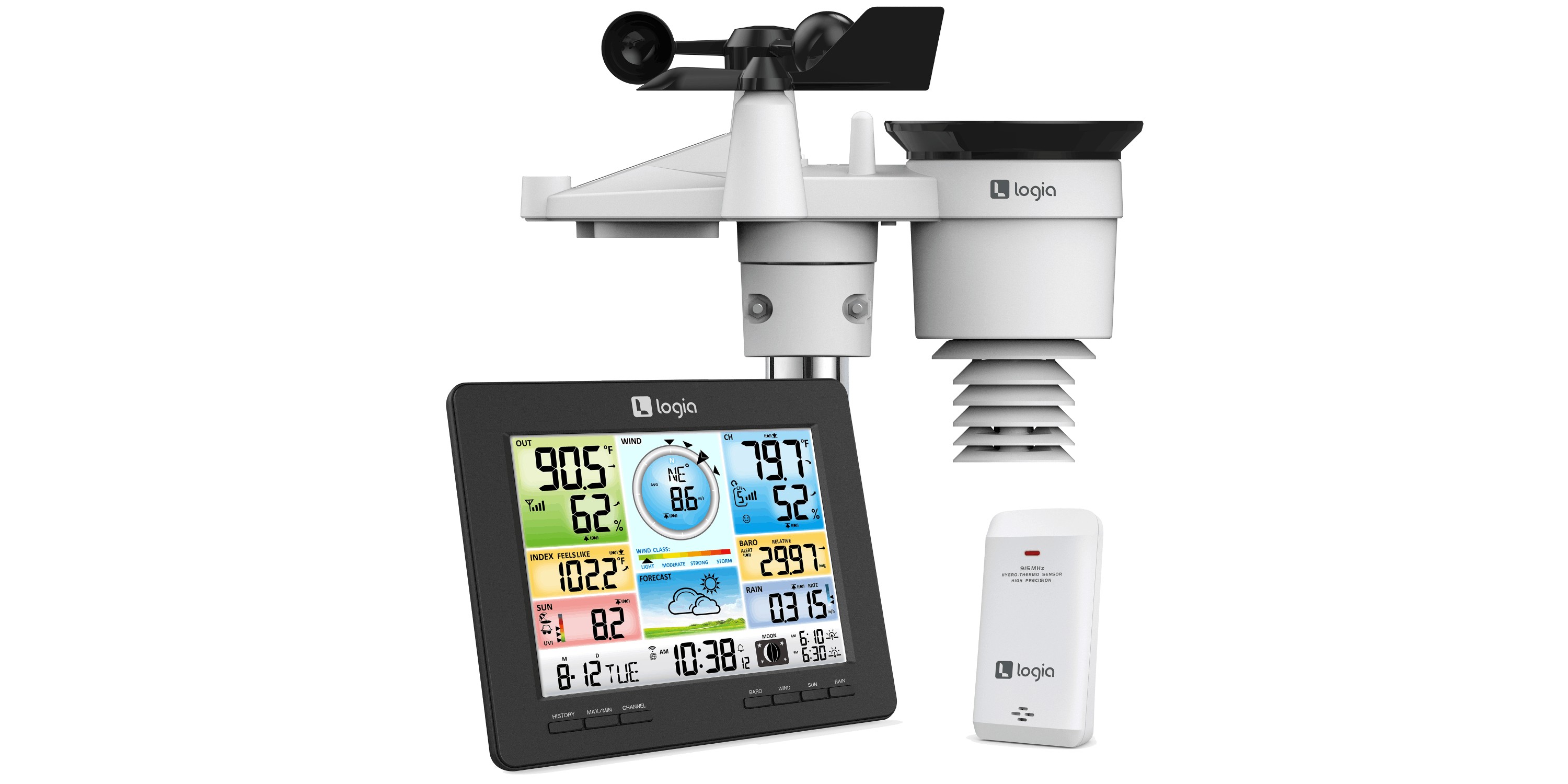 Logia 5-in-1 Wi-Fi Weather Station | Indoor/Outdoor Remote Monitoring System