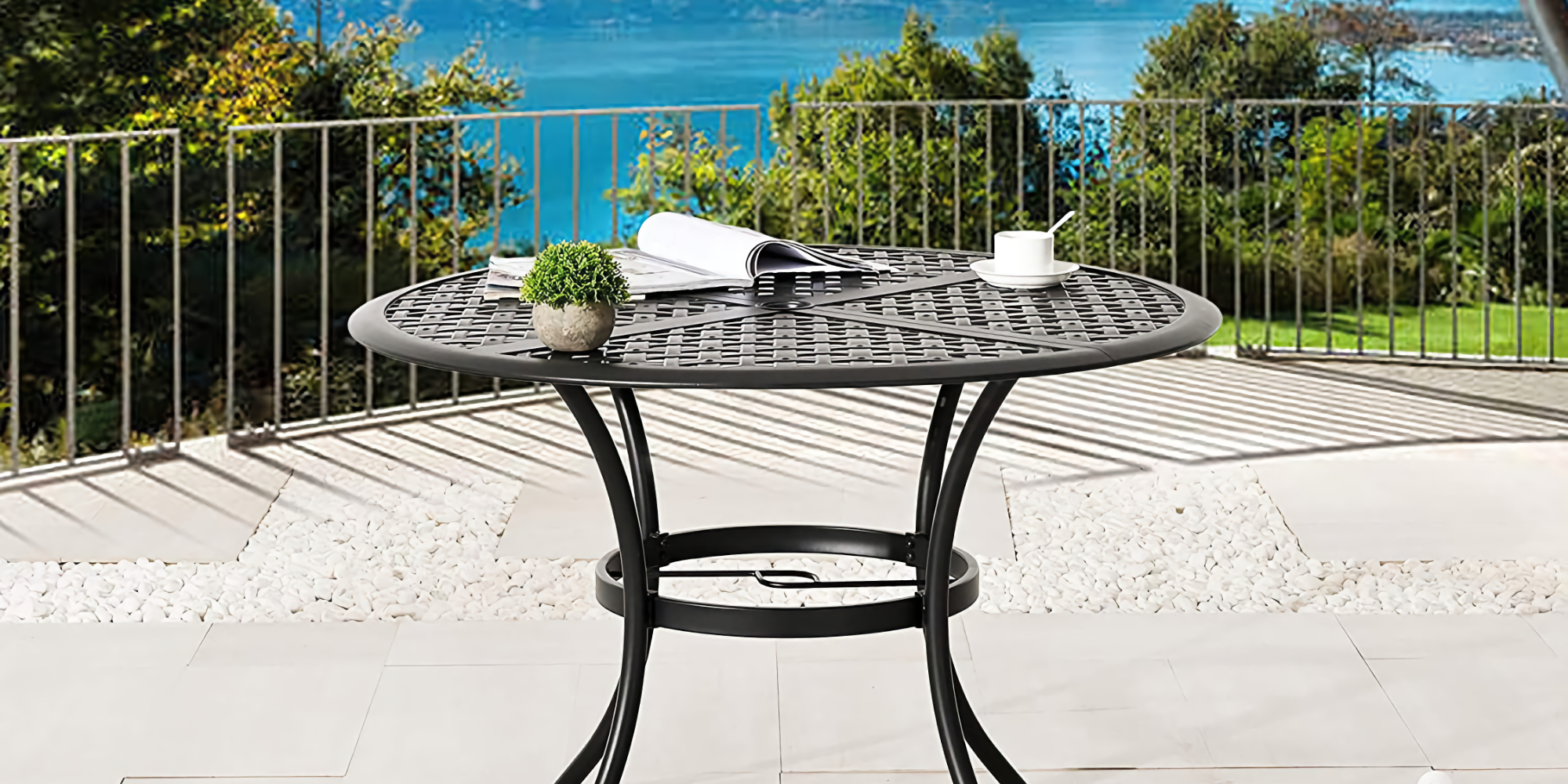 Amazon will ship this 42inch wrought iron patio table to your door for