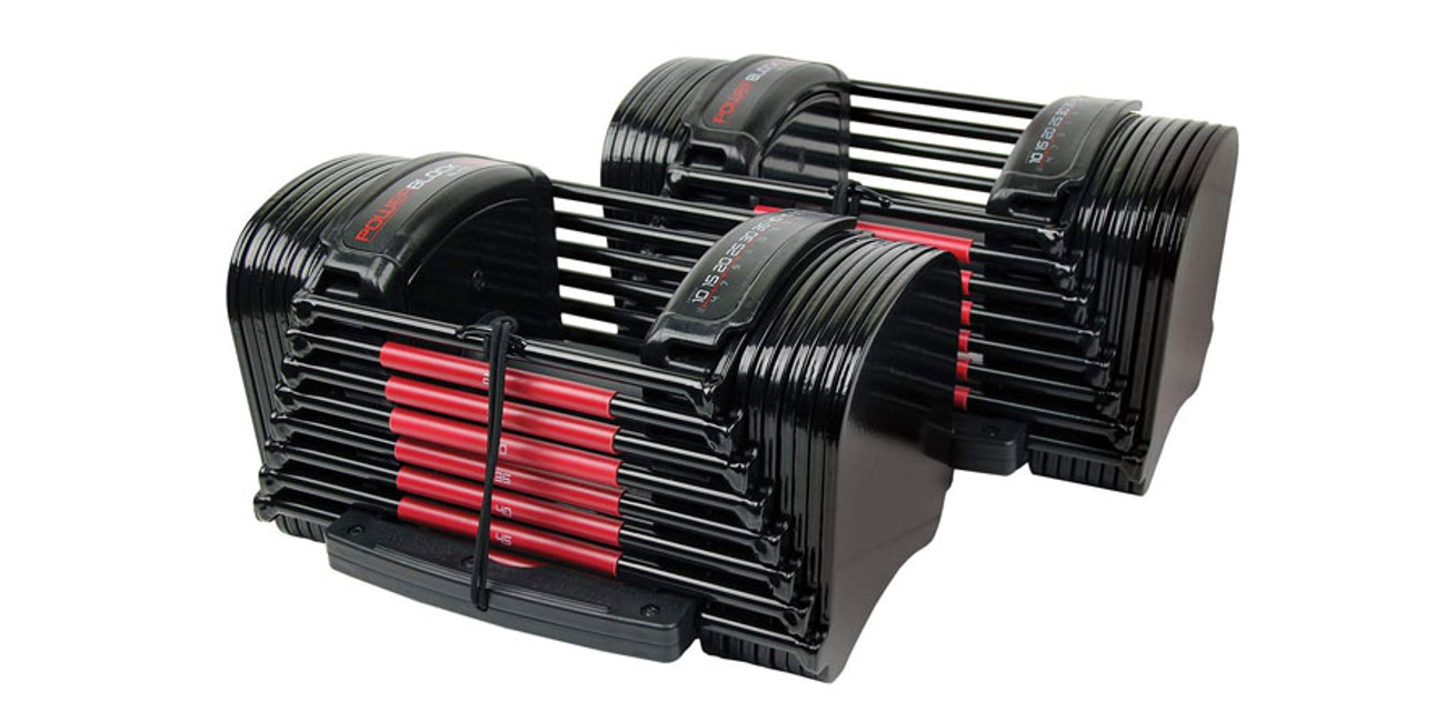 Put a pair of PowerBlock EXP 50lb. Adjustable Dumbbells in the gym for