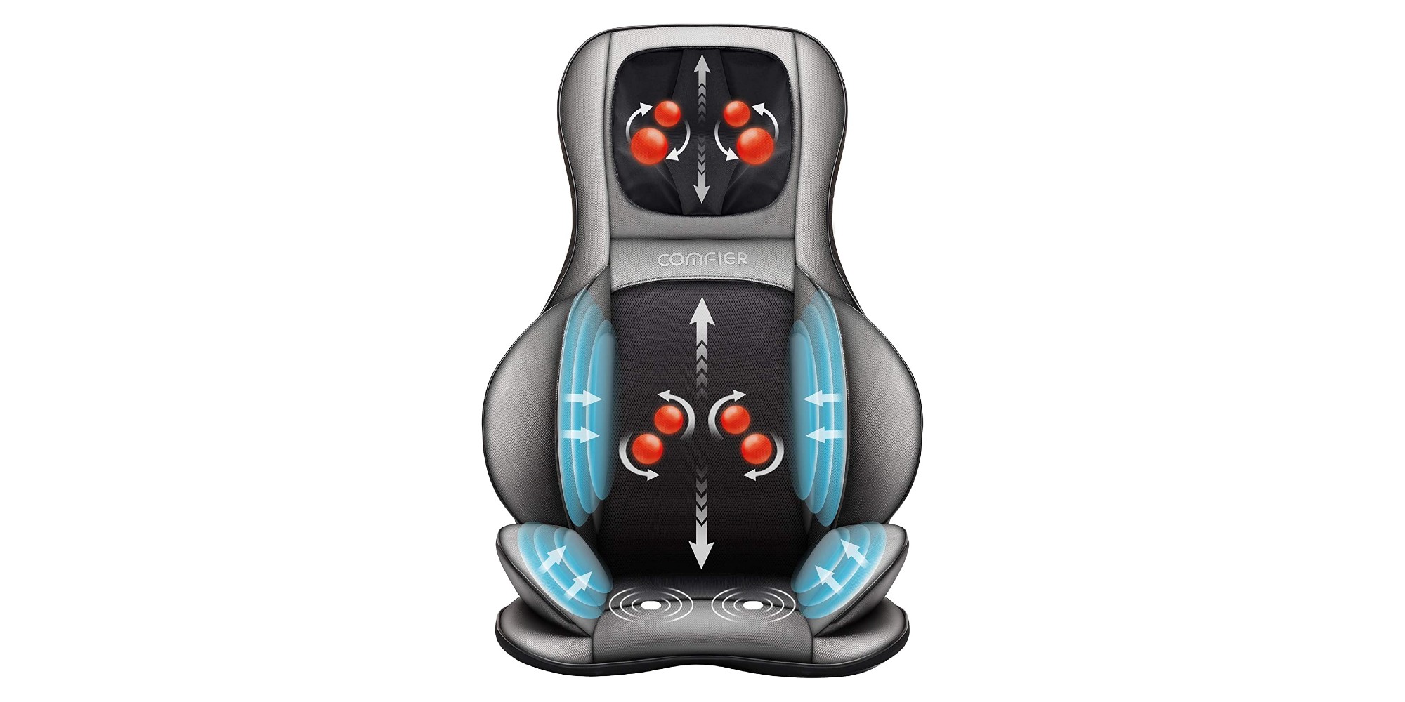 comfier shiatsu back massager with soothing heat