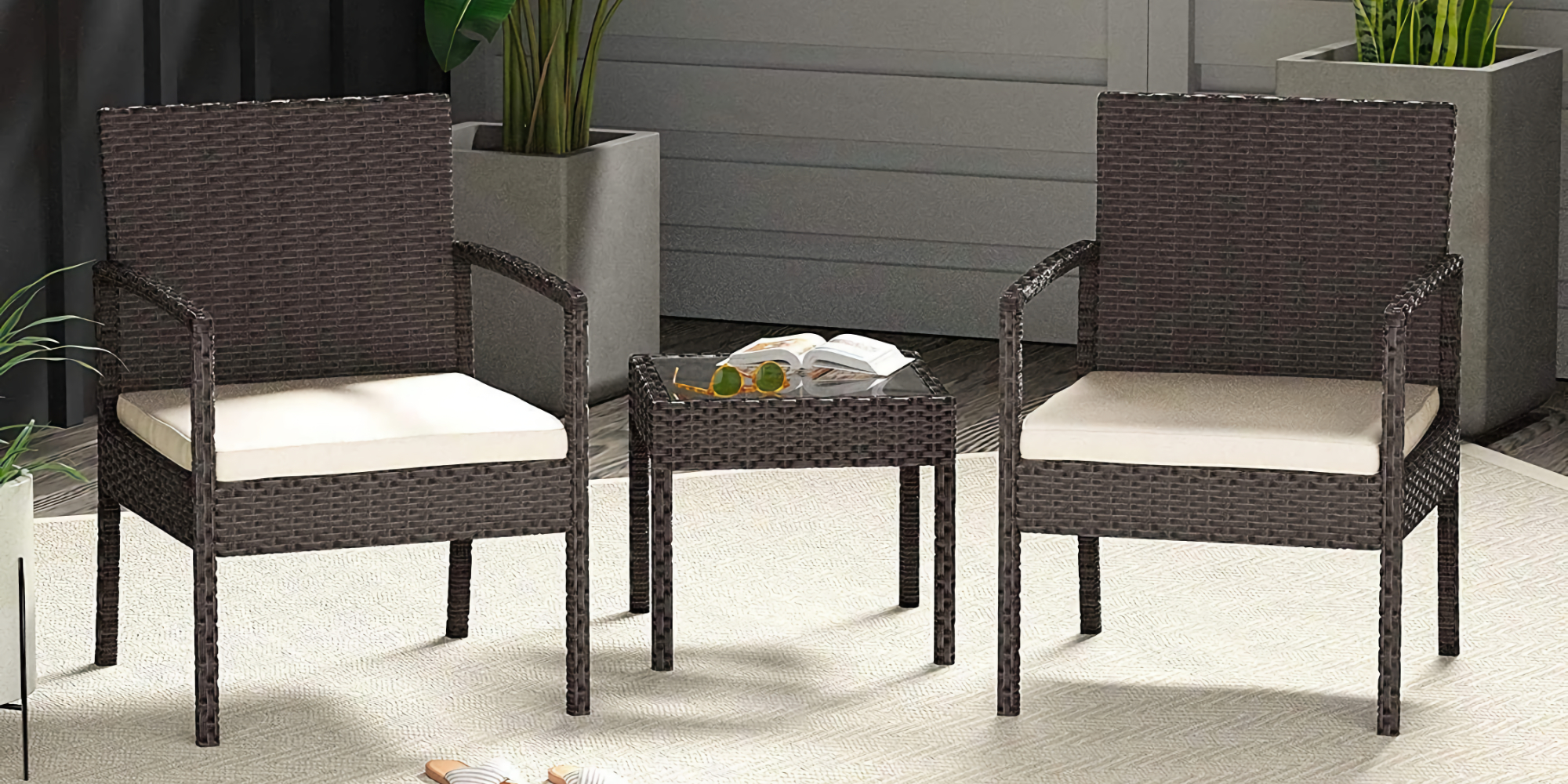 Amazon's 3-piece Wicker/Rattan Patio Set Plunges Under $128 (Save 36%)