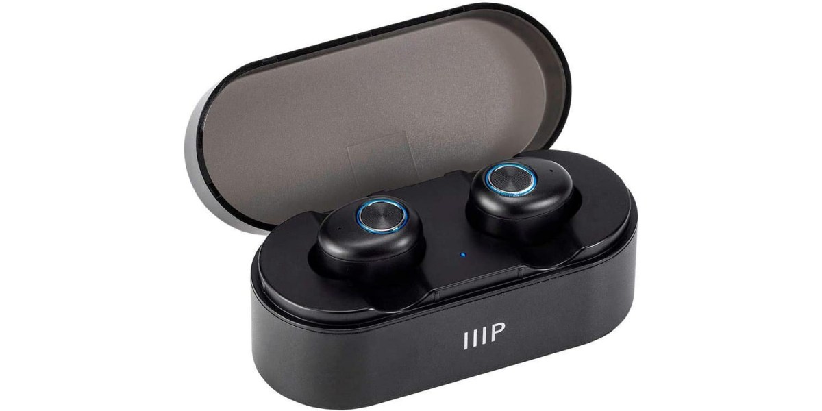Monoprice's True Plus Earbuds + Wireless Charging Case matching Amazon