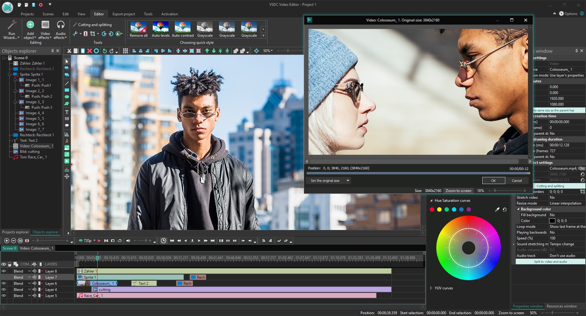 vsdc free video editor how to cut