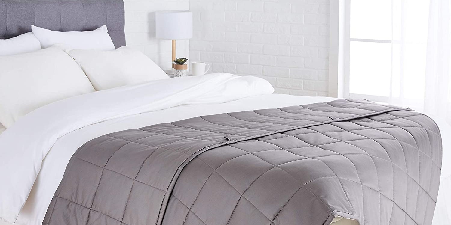 Let one of Amazon's Basics weighted blankets carry you to sleep from