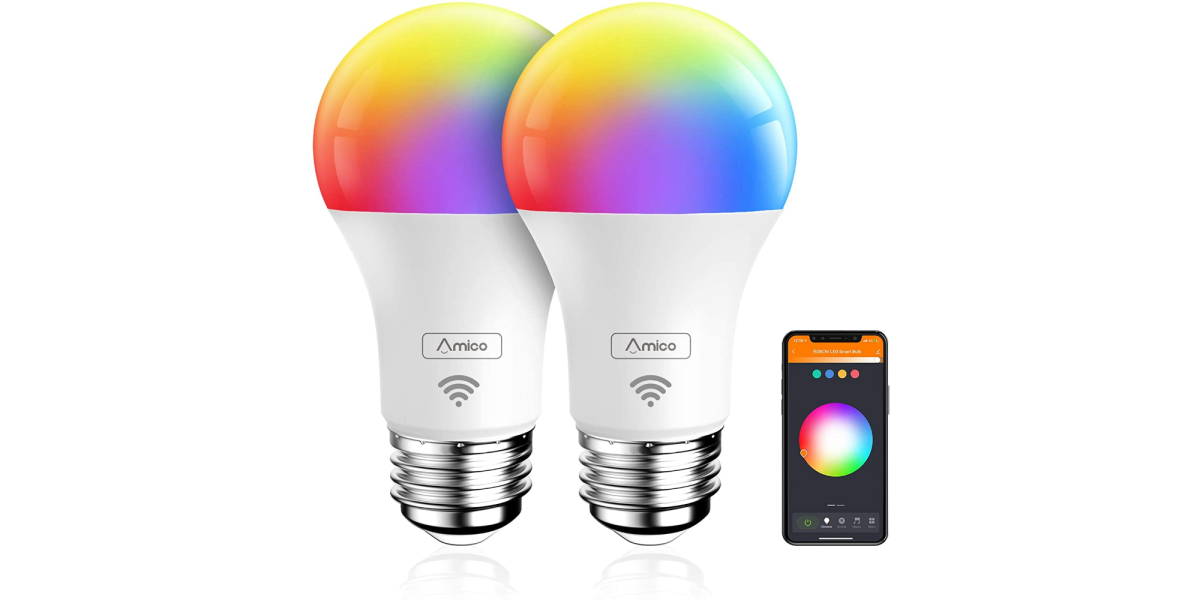 This 2-pack of Wi-Fi smart bulbs works with Siri Shortcuts at $10