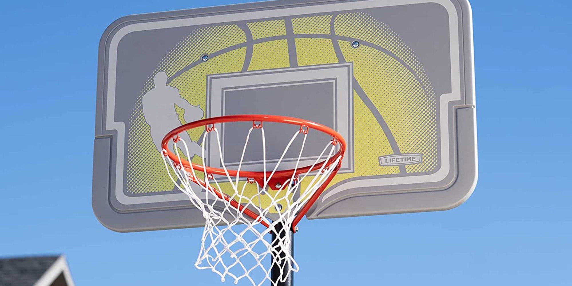 Lifetime's adjustable basketball hoop is great for outdoor fun this