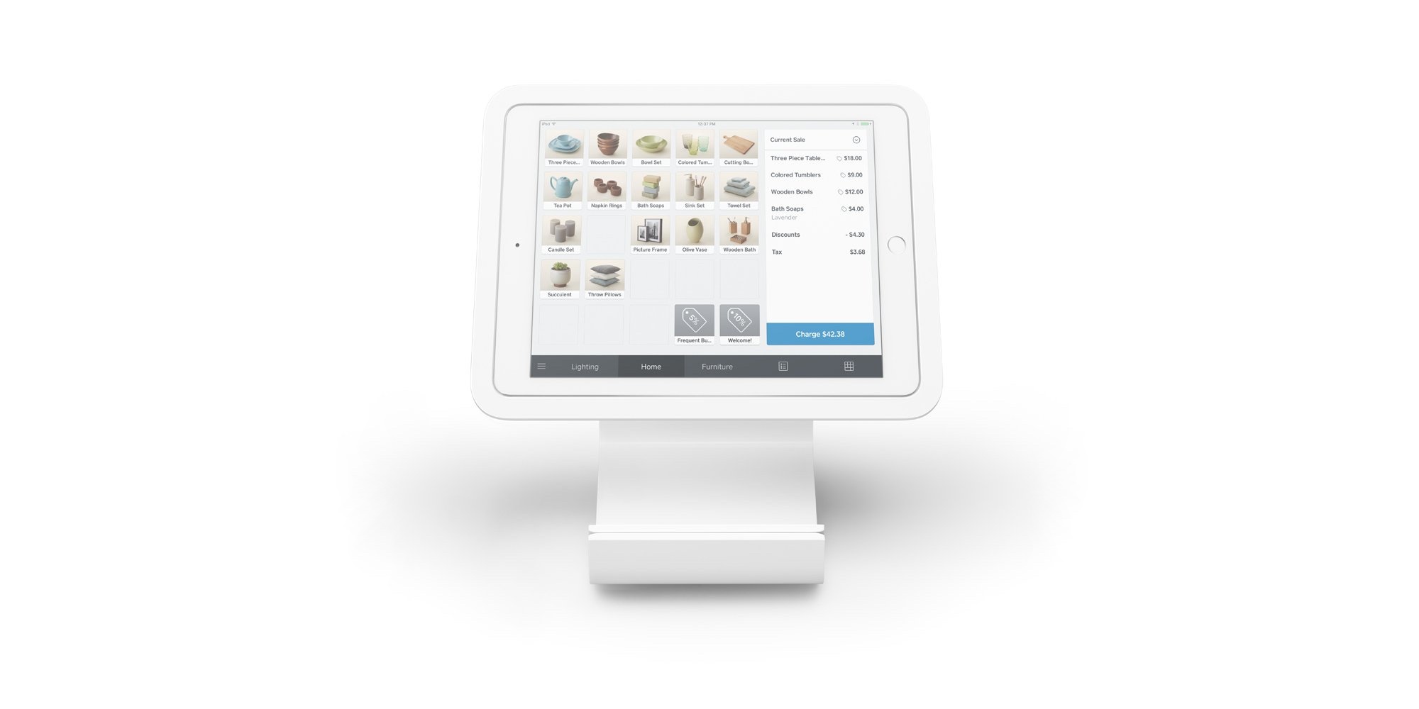 Square Stand for 9.7inch iPad is the perfect onthego pointofsale