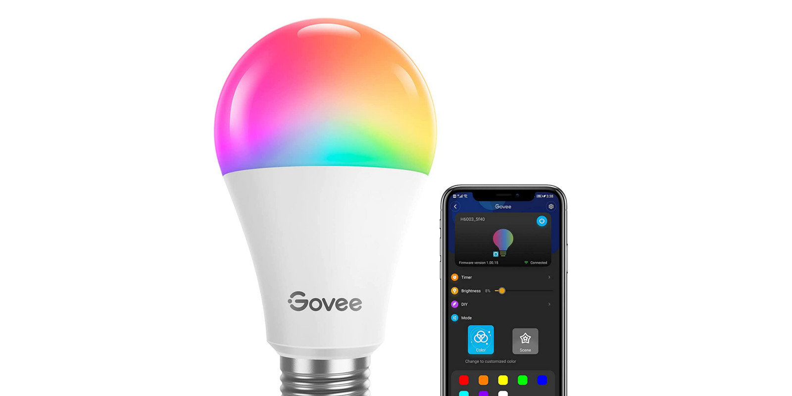 2  Govee Smart WiFi LED Bulbs Color Light Bulbs RGB Dimmable E27  FREE SHIP 
