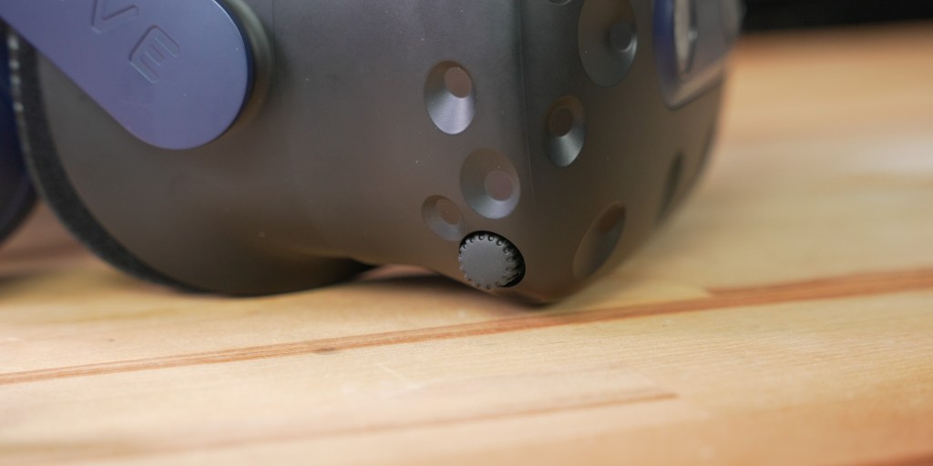 IPD adjustment dial on the Vive Pro 2