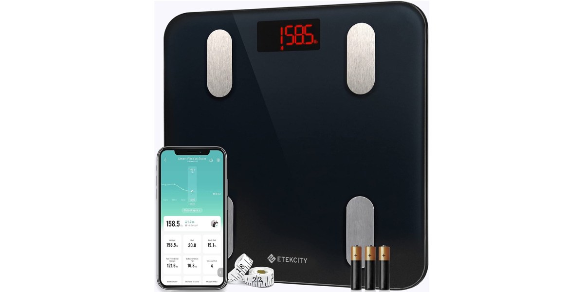 Etekcity's Bluetooth smart scale pairs with Apple Health or Google