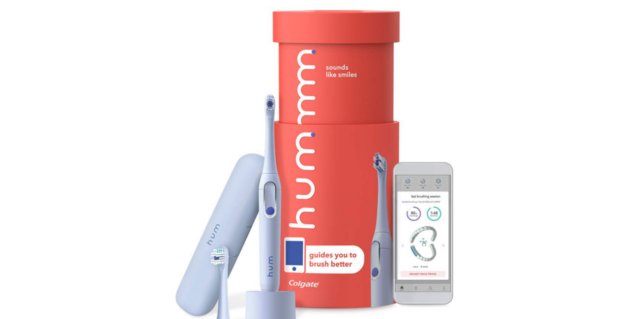 Colgate's smart hum electric toothbrush bundle matching Amazon low at