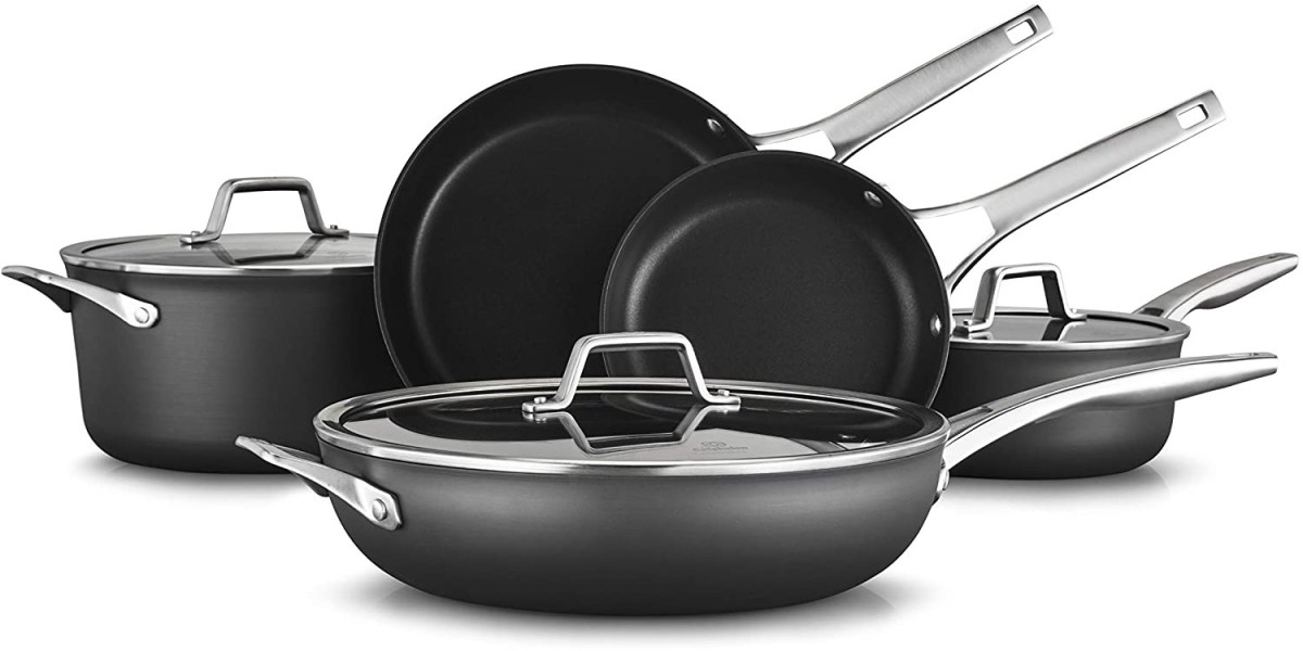 Premier Hard Anodized Non-Stick Deep Skillet with Cover, 13