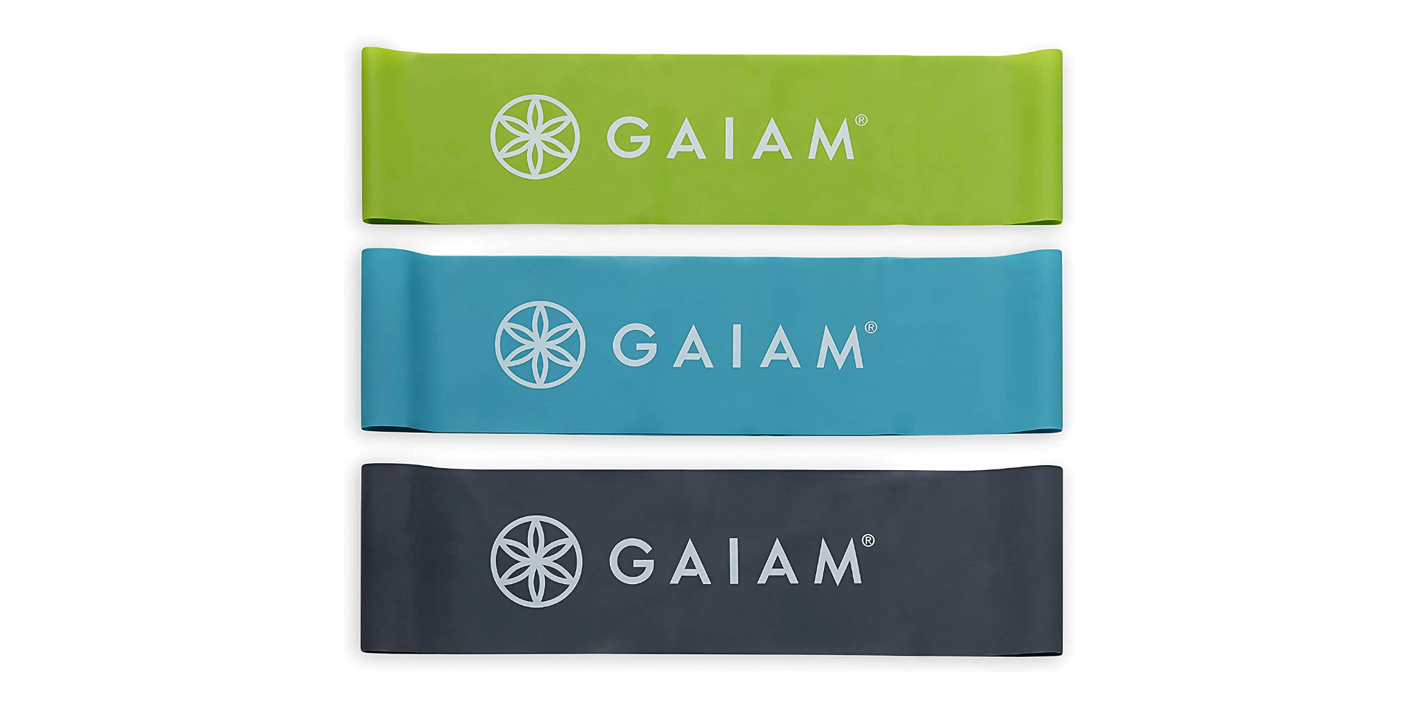 Just 4.50 lets you work out anywhere with a Gaiam resistance band kit