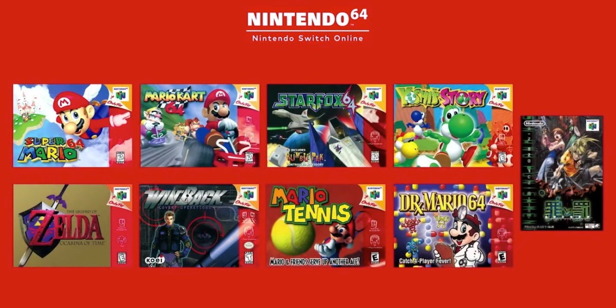 What Games are on Nintendo Switch Online 64 