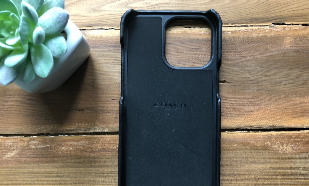 Coach iPhone 13 Leather Slim Wrap Case inside