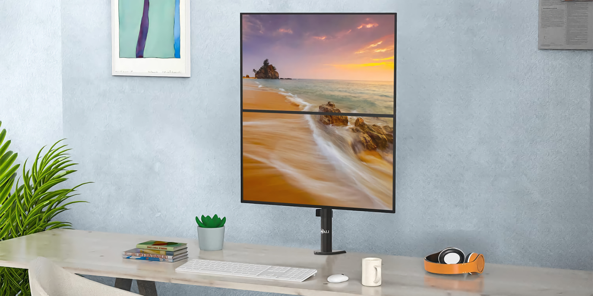 Shake things up with this vertical dual monitor desk stand at 15 (New