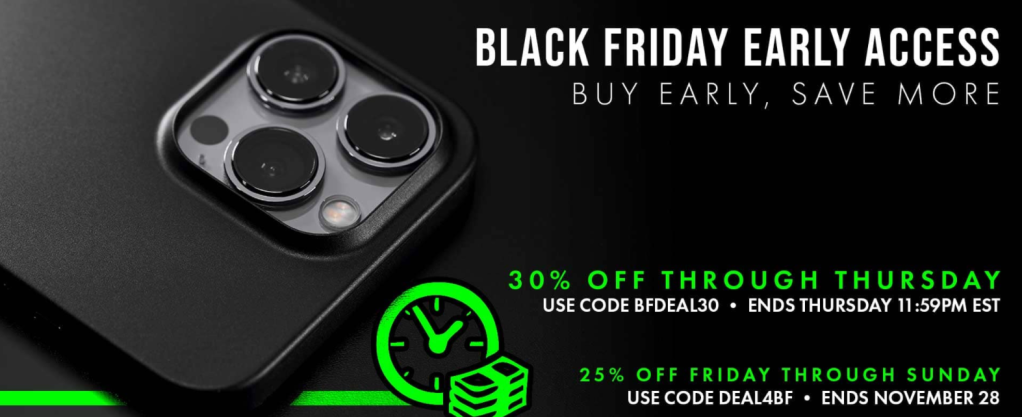 Caudabe Black Friday sale - minimalist Black Friday iPhone 13 case deals 